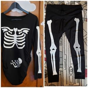 Motherhood Maternity halloween skeleton costume m